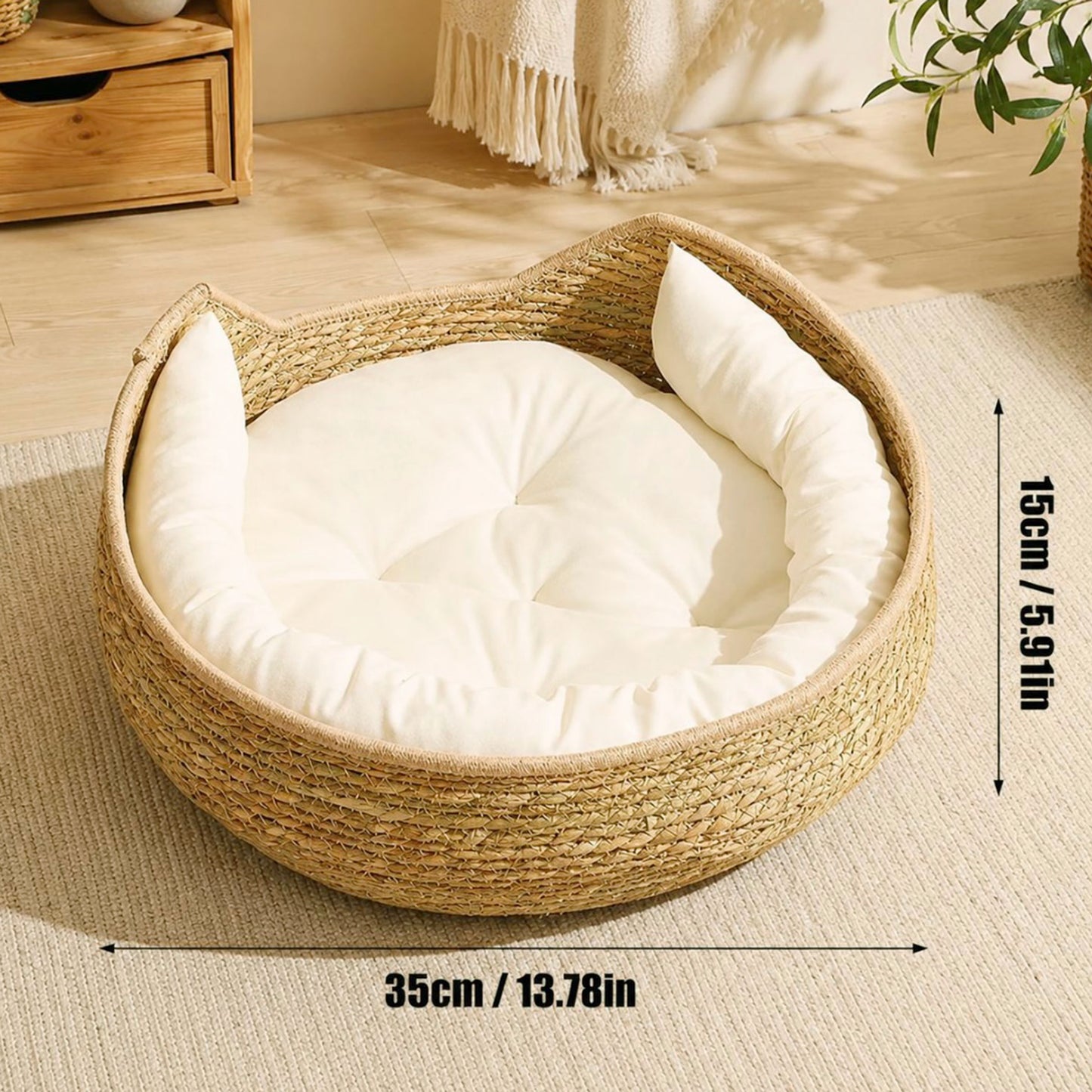 Woven Cat Scratcher Bed