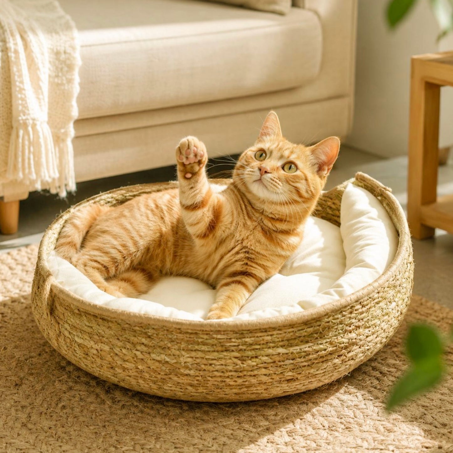 Woven Cat Scratcher Bed